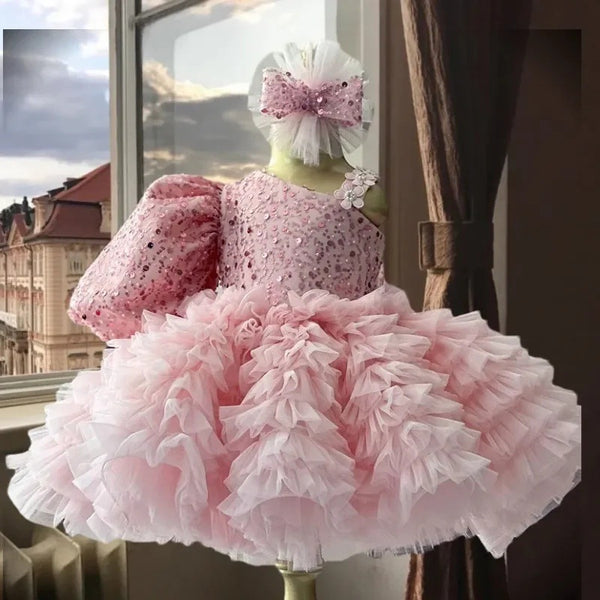 Baby Girl Sequin Dress Girl Birthday Princess Dress Children Party Dress
