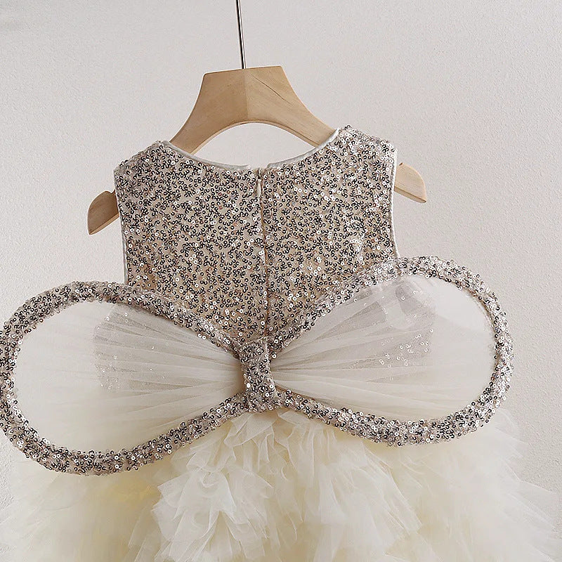 Children's Communion Dress Girls Sequin Princess Dress Girl Birthday Party Dress