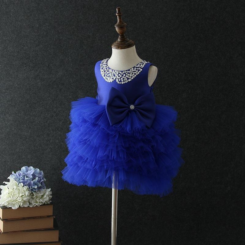 Baby Girl Pageant cupcake dress bow-knot princess dress