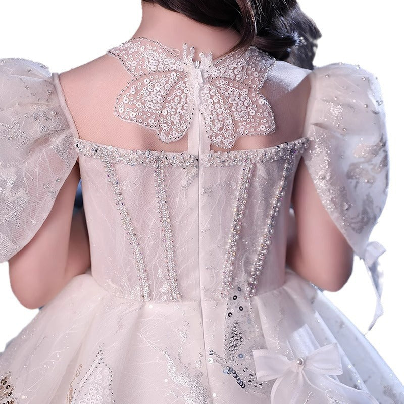 Birthday Princess Dress with Diamond Bow