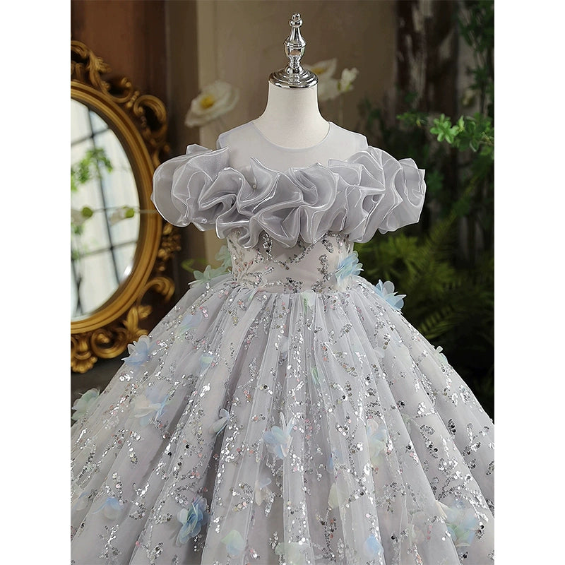 Girls Prom Elegant Dress Flower Girl Birthday Princess Dress