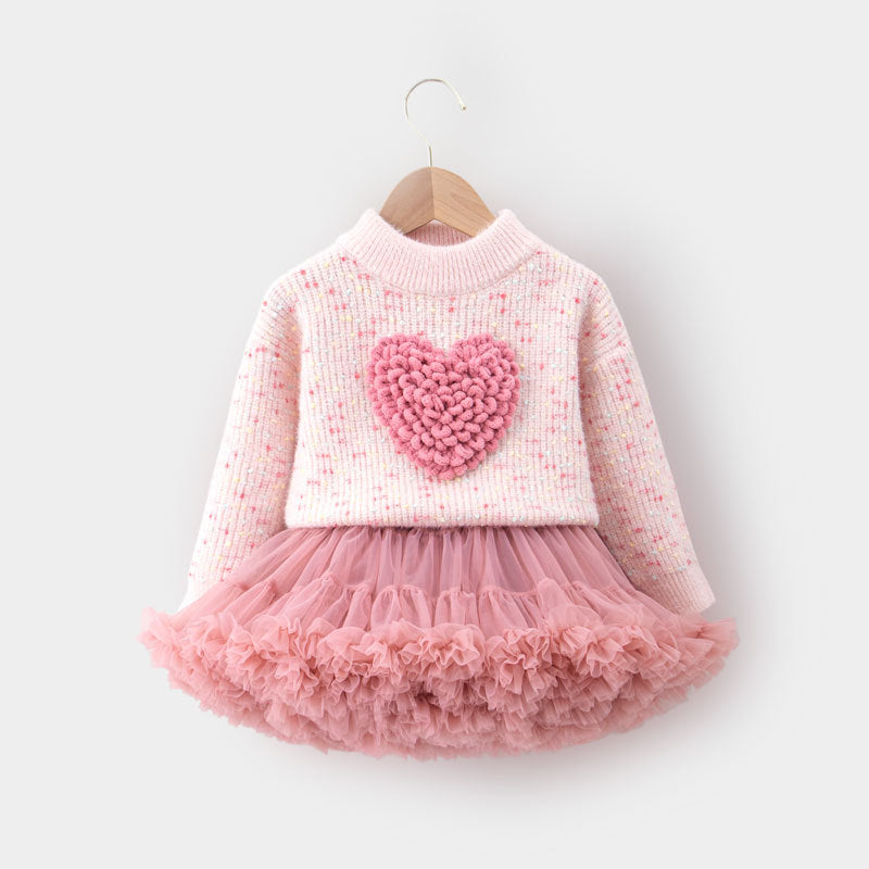 Cute Baby Girl Cardigan Toddler First Birthday Party Tutu Dress