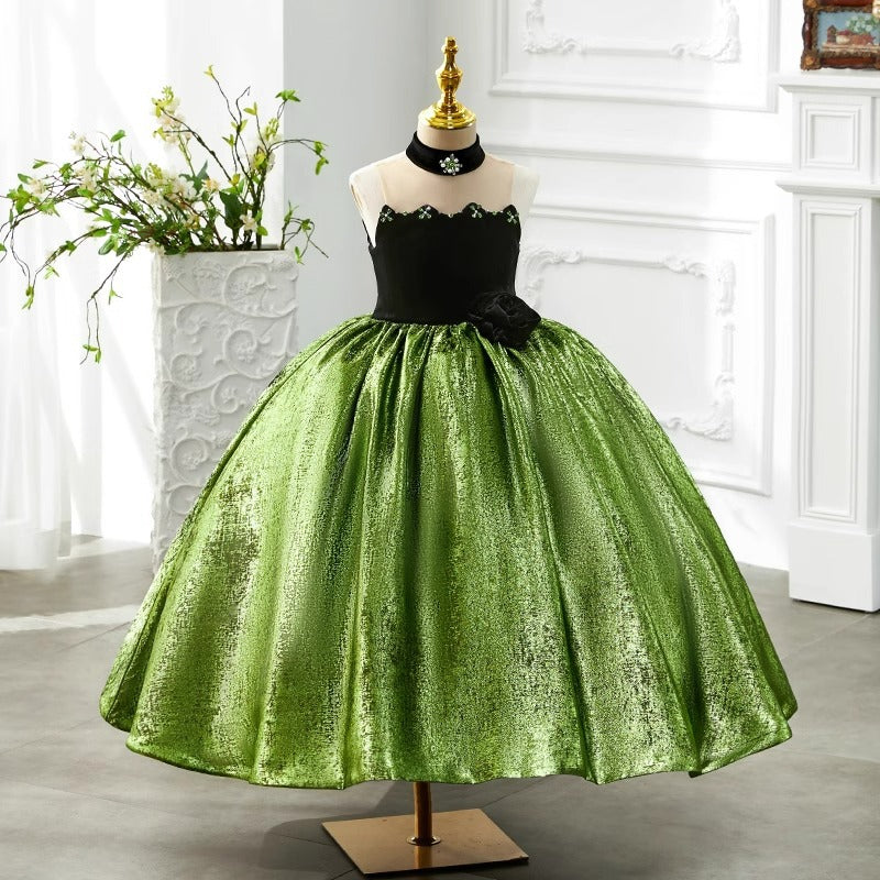Elegant Baby Girl Ball Gowns Toddler Flower Girl Dresses, Green / 2-3 Years (100cm) Elegant Baby Girl Ball Gowns Toddler Flower Girl Dresses, Green / 2-3 Years (100cm)
