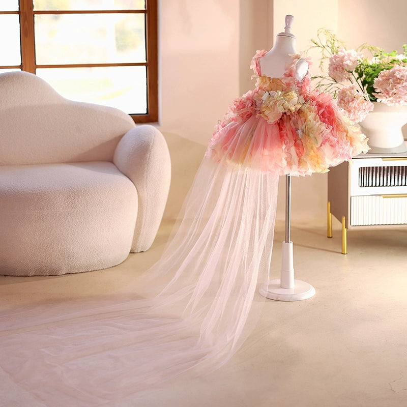 Girls Birthday Flower Princess Dress Children's Ball Dress