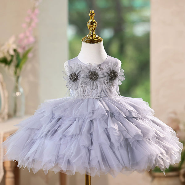 Girls Birthday Princess Dress Children's Communion Tutu Dress Flower Girl Dress