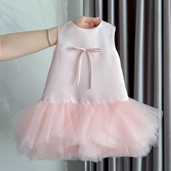 Pink Baby Birthday Dress Children's Communion Dress