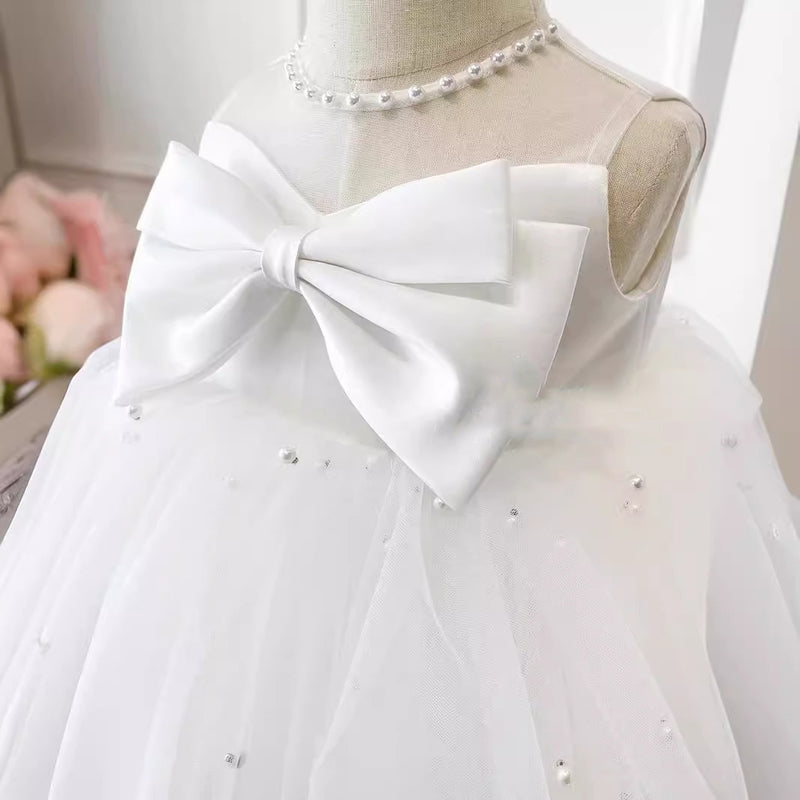 Cute Baby Girl Puffy Bead Princess Dress Toddler Birthday Princess Dress