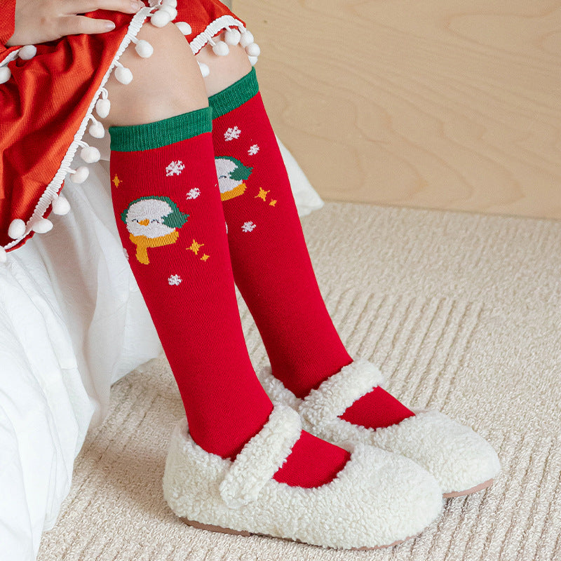Baby Cartoon New Year Christmas Socks