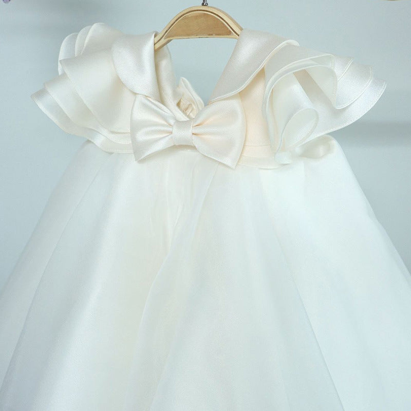 Baby Girl White First Communion Dress Toddler Birthday Princess Dress