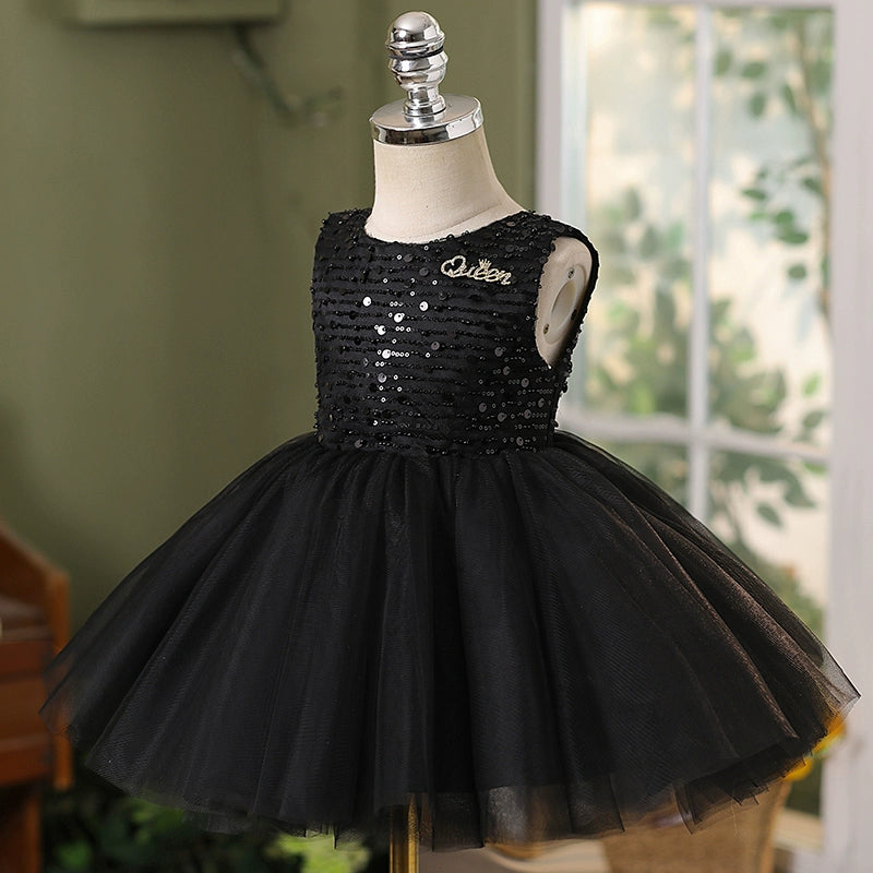 Elegant Baby Sleeveless Puff Princess Dress Toddler Black Formal Dres marryshe Elegant Baby Sleeveless Puff Princess Dress Toddler Black Formal Dres marryshe