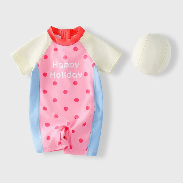 Baby Girl Sun Protection One Piece Swimsuit