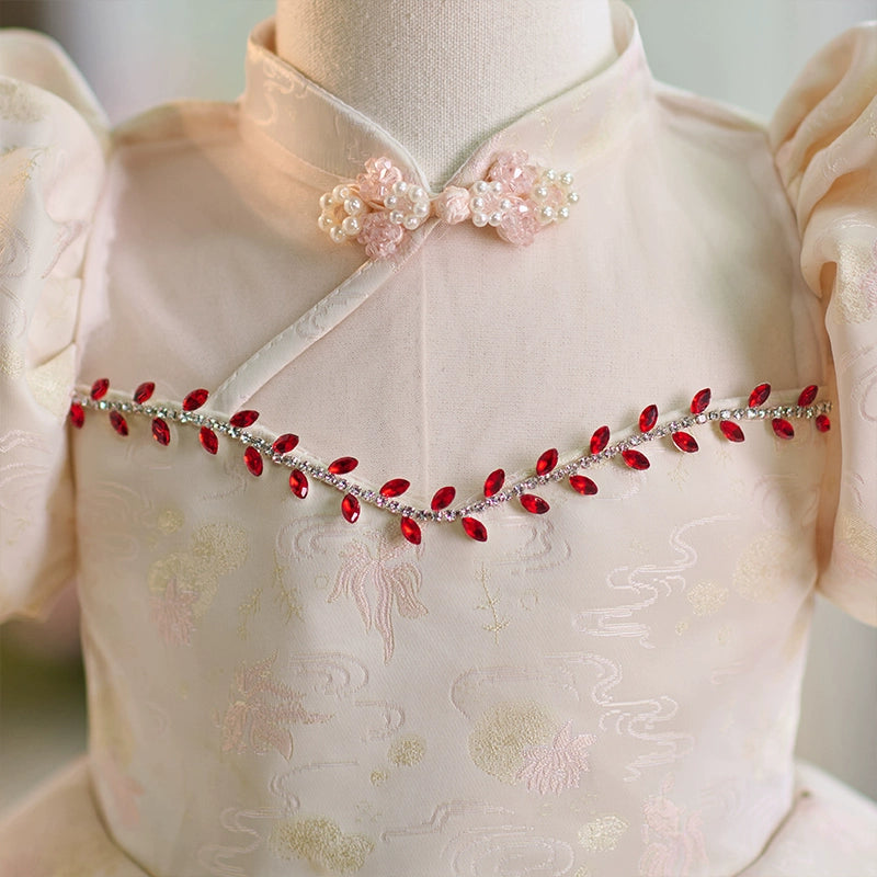 Birthday Cheongsam Flower Girl Dress Christmas Princess Dress