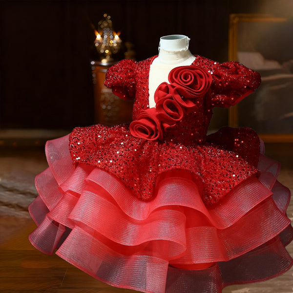 Children's Christmas Dress Girls Birthday Princess Dress Flower Girl Dress
