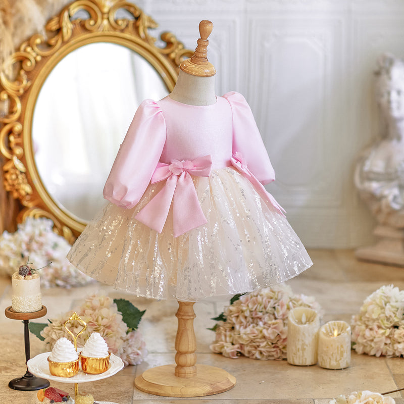Baby Birthday Dress Girl Party Dress Girl Pink Princess Dress