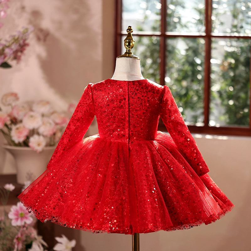 Children's New Year Dresses Baby Birthday Princess Dresses Girls' Christmas Dresses