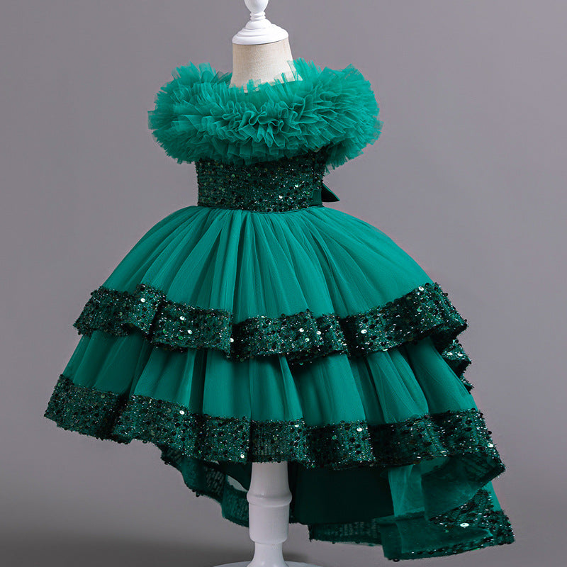 Girls Birthday Ball Princess Dress Flower Girl Wedding Puffy Dress