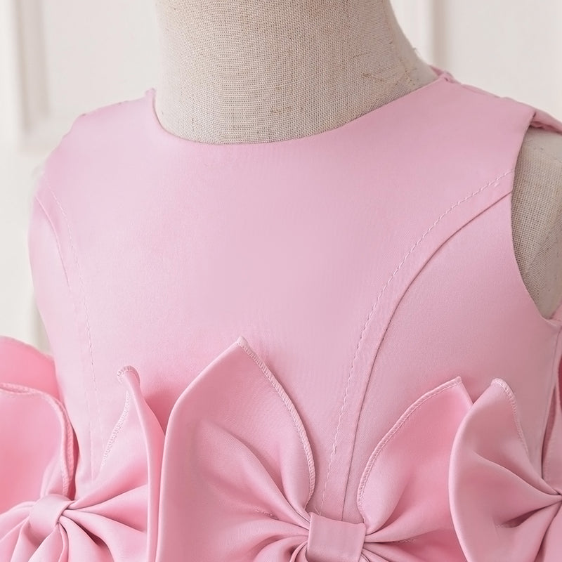 Cute Flower Girl Princess Dress Girl Bow Party Dress