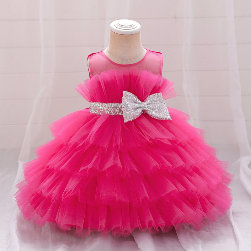 Girls Birthday Party Princess Dress Flower Girl Fluffy Cake Dress