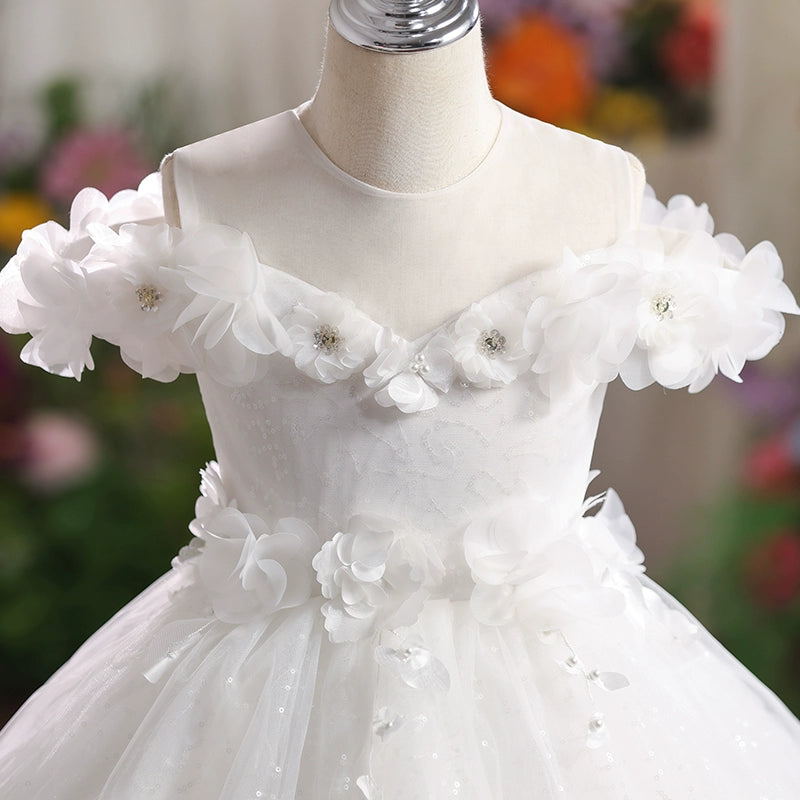 Flower Girl Wedding Dress Girl Birthday Princess Dress Girl Communion Dress