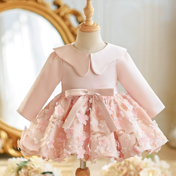 Girls Formal Dress Girl Birthday Flower Princess Dress Girl Pink Dress