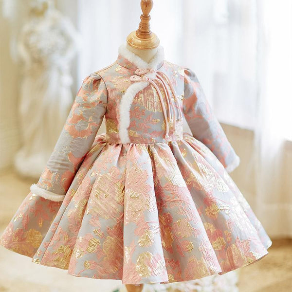 Baby Girl Birthday Dress Girl Communion Cheongsam Children Princess Dress