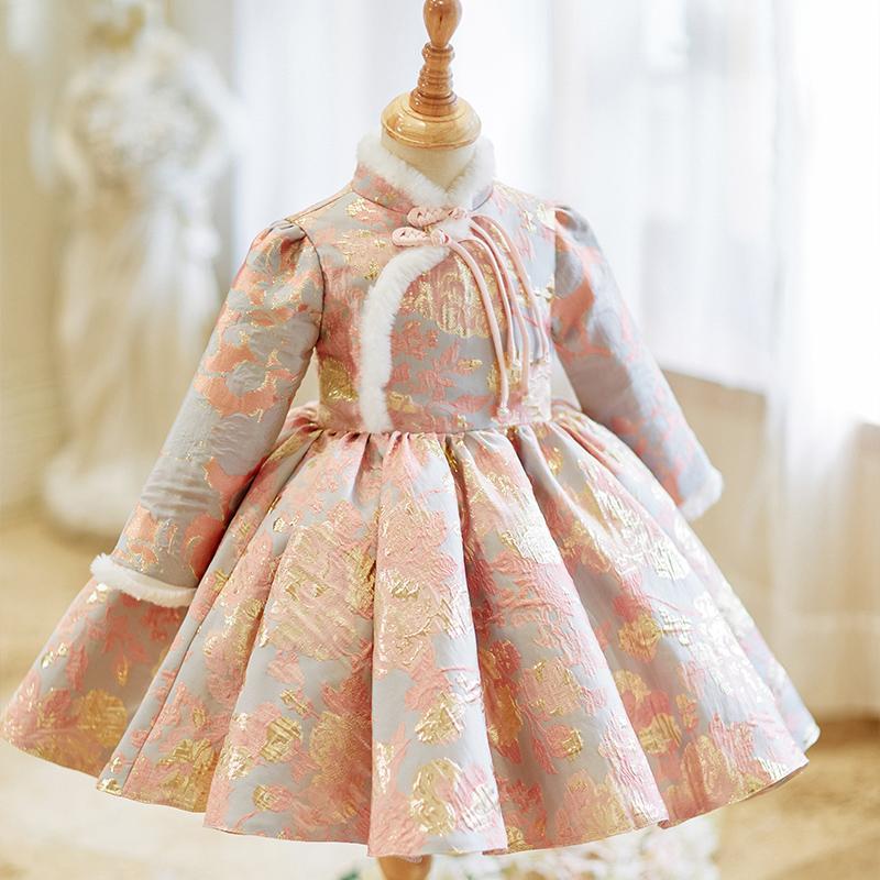 Baby Girl Birthday Dress Girl Communion Cheongsam Children Princess Dress