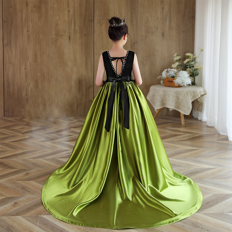 Elegant Baby Cute Girl Puffy Green Dress Birthday Party Princess Dress Elegant Baby Cute Girl Puffy Green Dress Birthday Party Princess Dress