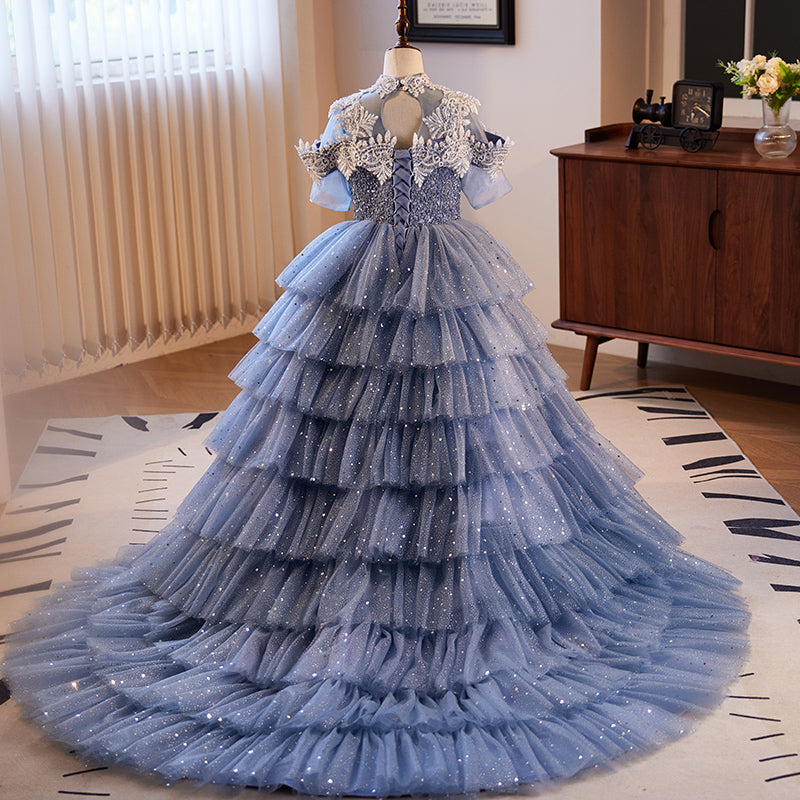 Luxurious Baby Girl Sequins Dress Toddler Birthday Princess Dress