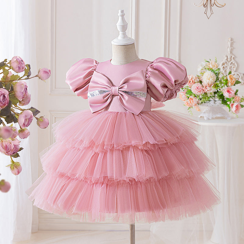 Girls Birthday Dress Girls Party Puff Sleeve Princess Dress Flower Girl Dress