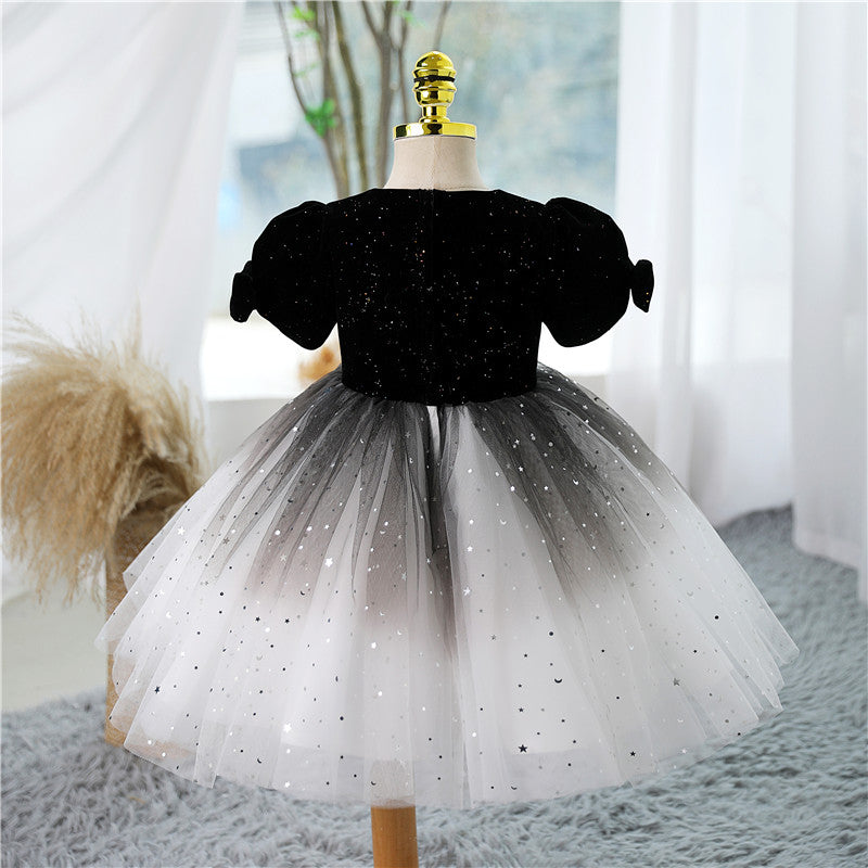 Baby Girl Birthday Party Piano Performance Princess Dress