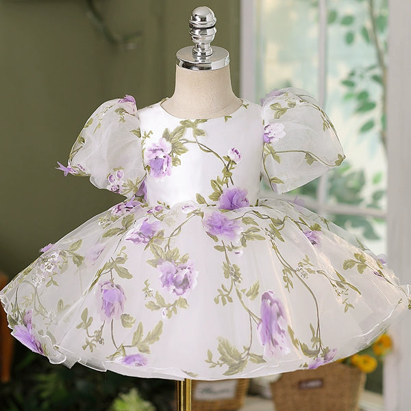 Elegant Baby Flower Baptism Dresses Toddler Formal Dresses