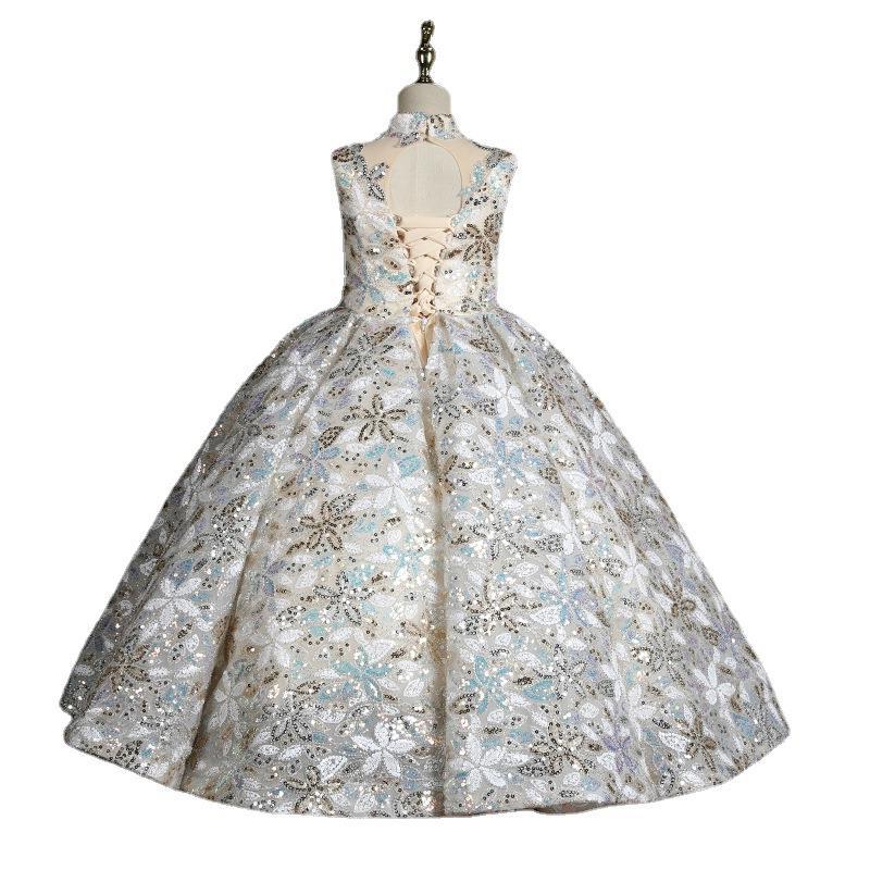Cute  Baby Girl Sequins Pageant Dress Toddler Birthday Party Ball Gown