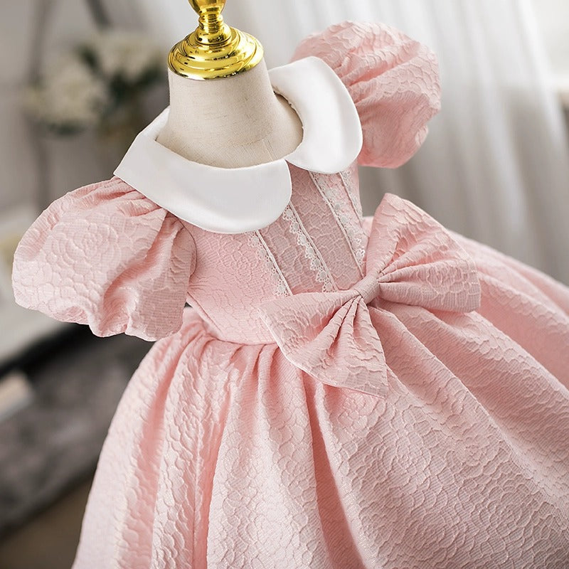 Girls' Birthday Dress Flower Girl Princess Dress Girls' Puff Sleeve Dress
