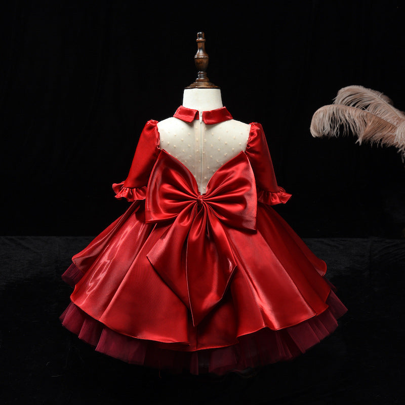 Cute Flower Girl Wedding Dress Girl Birthday Party Princess Dress
