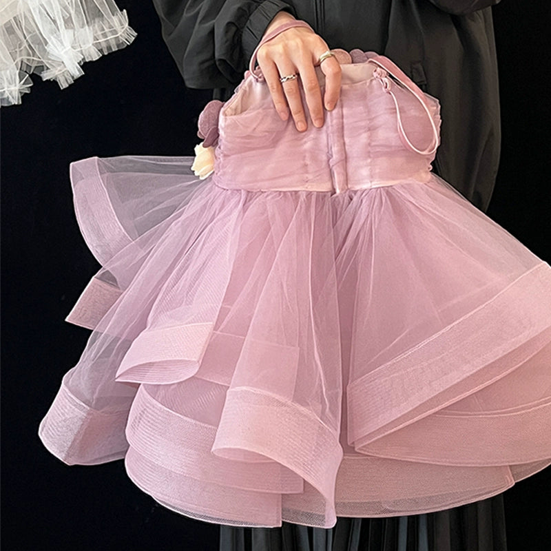Girls Communion Dress Baby Girl Party Mesh Dress