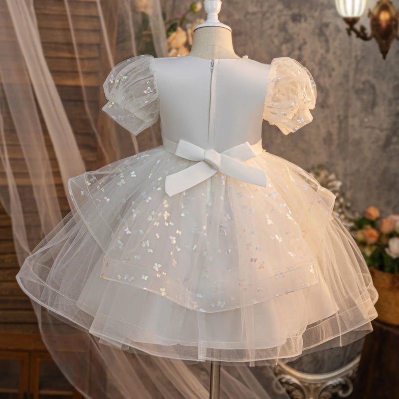 Children's Pink Sequin Dress Girls Birthday Dress Girls Prom Dress