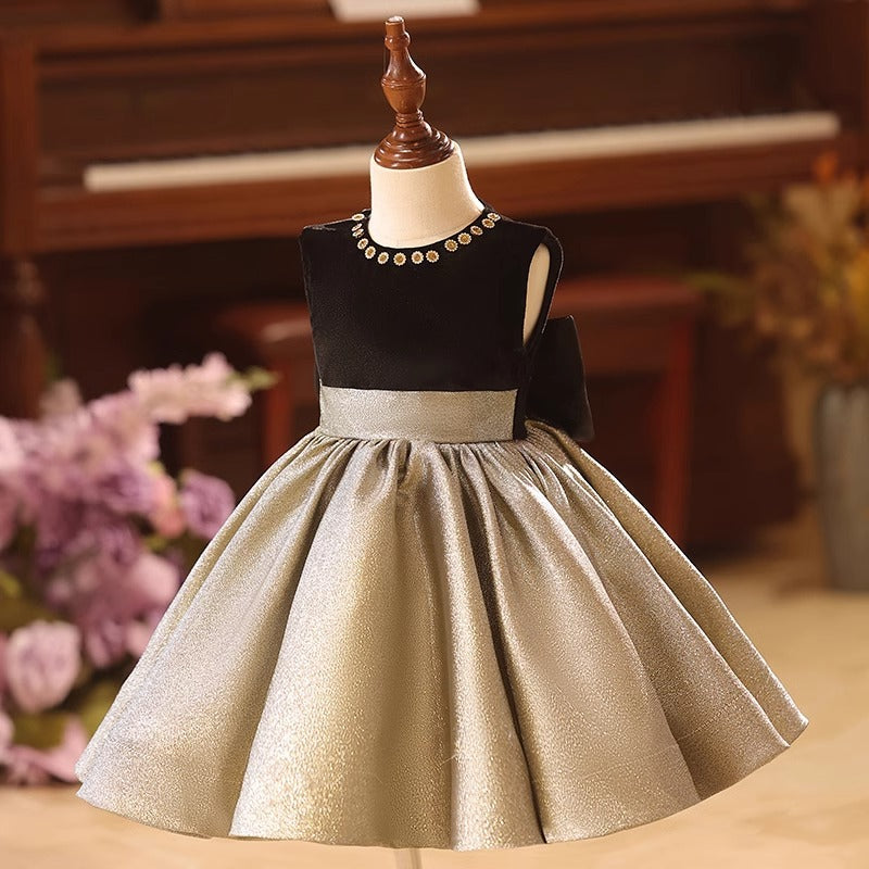 Baby Dress 10 Years Dress Children's Christmas Dress Girls Birthday Princess Dress Girl Party Dress, Gold 3-4 Years (110cm) Baby Dress 10 Years Dress Children's Christmas Dress Girls Birthday Princess Dress Girl Party Dress, Gold 3-4 Years (110cm)