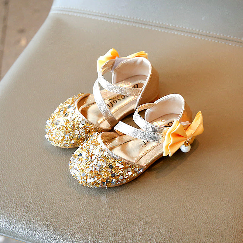 New Girls' Sequined Princess Shoes