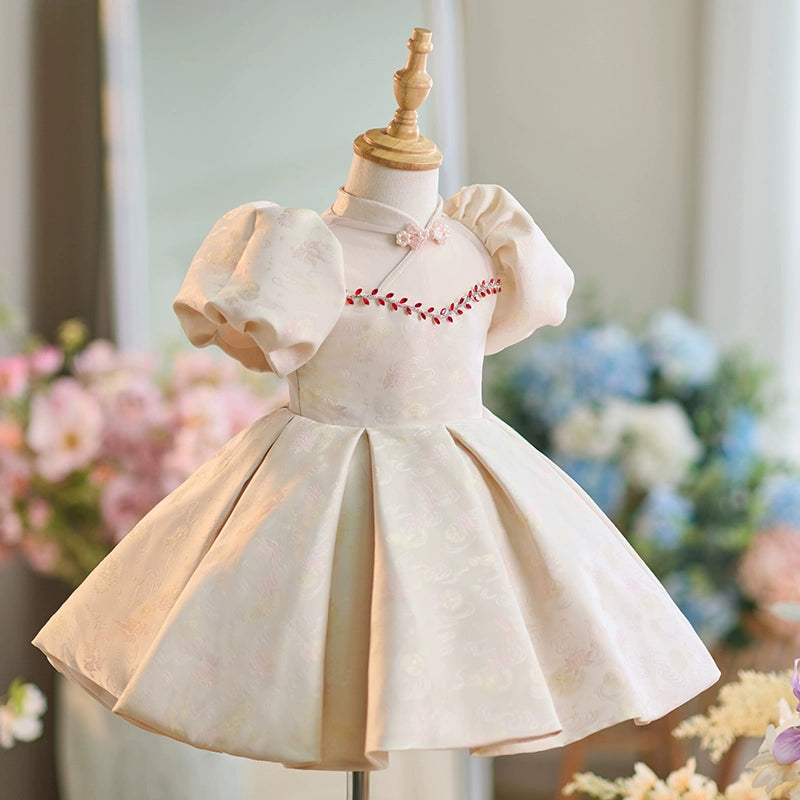 Birthday Cheongsam Flower Girl Dress Christmas Princess Dress