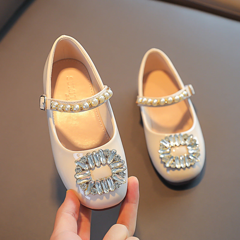 Cute Girls' Soft-soled Rhinestone Princess Shoes