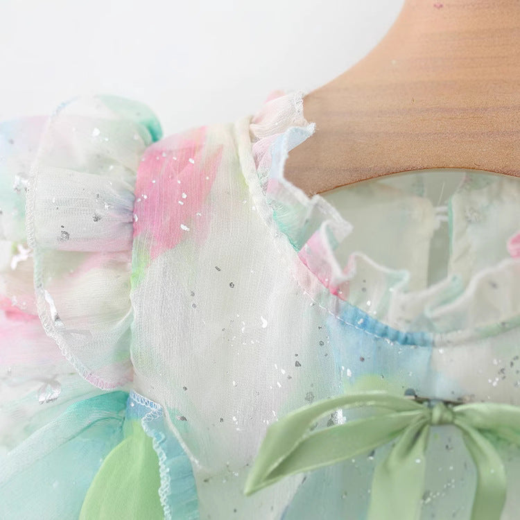 Summer New Baby Girl Floral Tulip Princess Dress