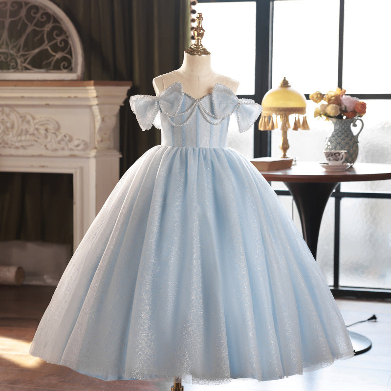 Elegant Baby Blue Christening Dress Toddler Girl Formal Dress Elegant Baby Blue Christening Dress Toddler Girl Formal Dress