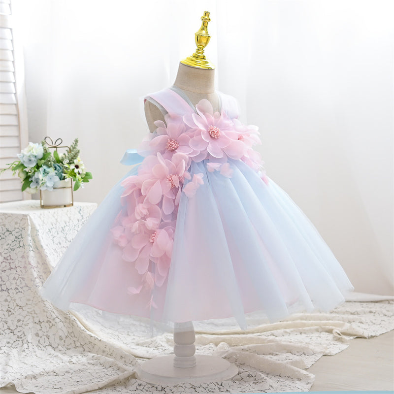 Elegant Baby Girls Beauty Pageant Dresses Toddler Christening Dresses, Purple / 3-4 Years (110cm)