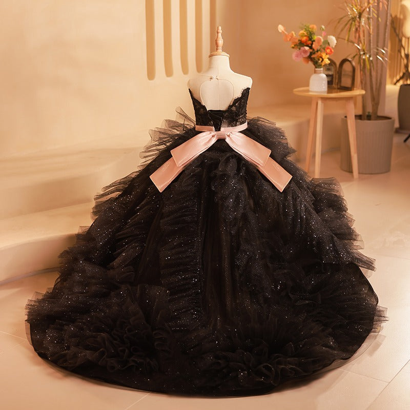 Luxurious Toddler Ball Gowns Girls Pageant Formal Party Princess Trailing Dress