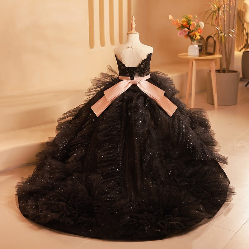 Luxurious Toddler Ball Gowns Girls Pageant Formal Party Princess Trailing Dress