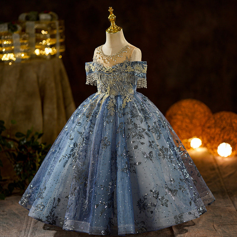 Luxury Cute Baby Girl Formal Dresses Toddler Birthday Party Ball Gown