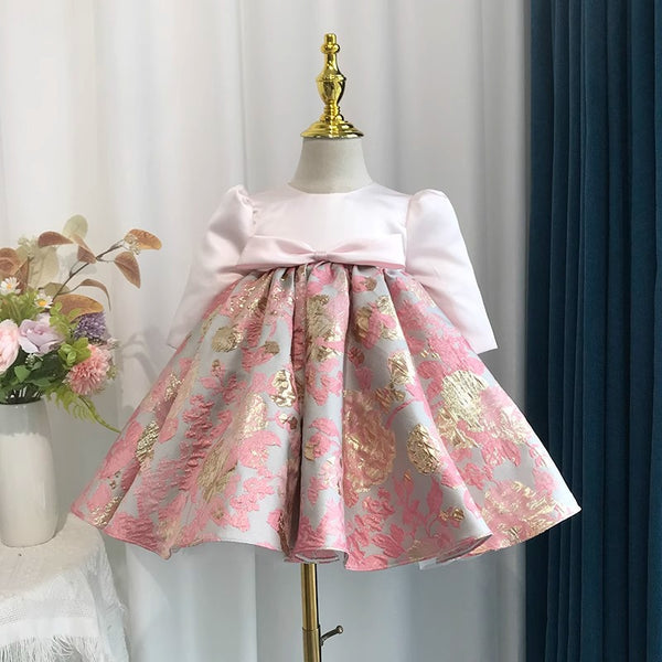 Baby Cute Girl Embroidery Autumn Dress Toddler Pageant First Communion Princess Dress
