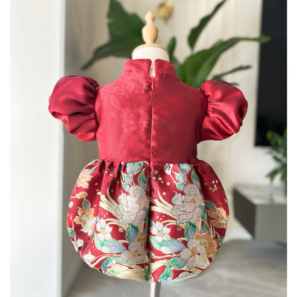 Birthday Buckle Pattern Baby Romper