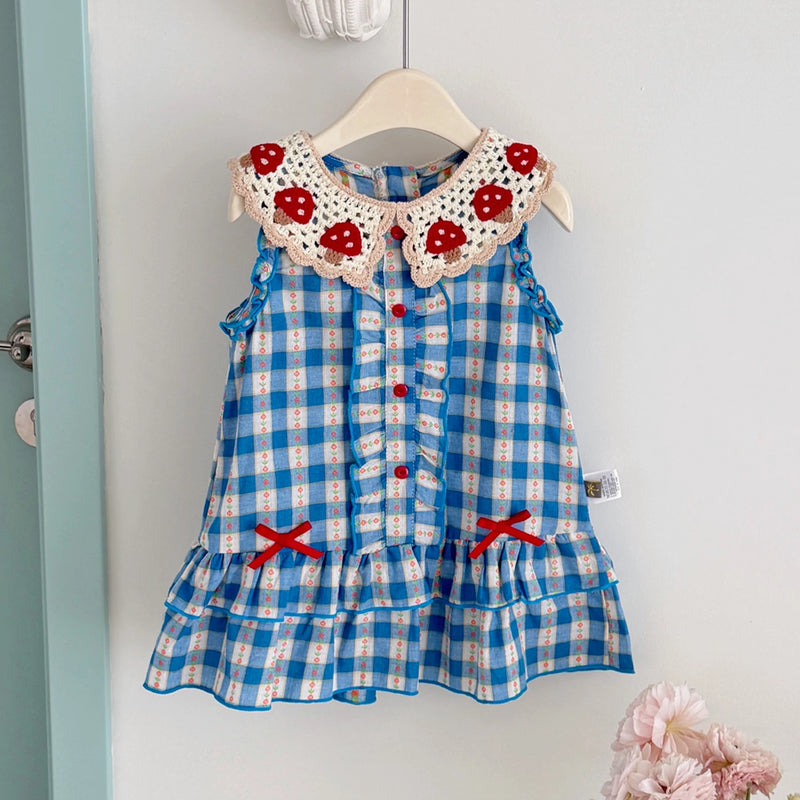 girls plaid holiday dress School Girls Summer Dress nachhaltig