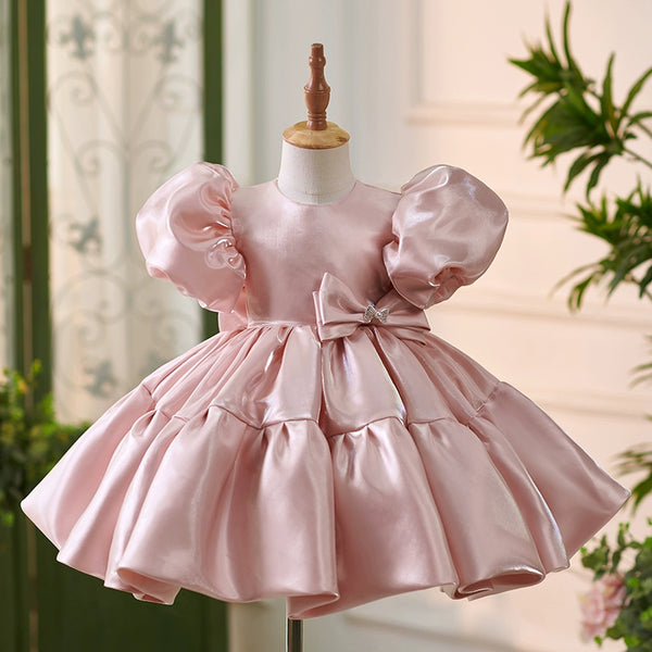 Elegant Baby Pink Birthday Princess Dresses Toddler Formal Dresses